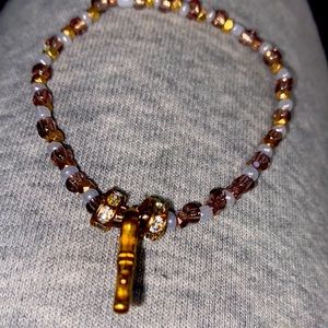 silver and gold key bracelet bundle